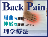 Back&nbsp;Pain�`���Ȏ����ɁE�L�W�����ɂɑ΂��闝�w�Ö@�`