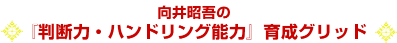 向井昭吾の『判断力・ハンドリング能力』育成グリッド