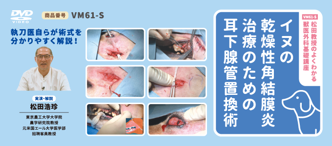 松田教授のよくわかる獣医外科基礎講座ｲﾇの乾燥性角結膜炎治療のための耳下腺管置換術